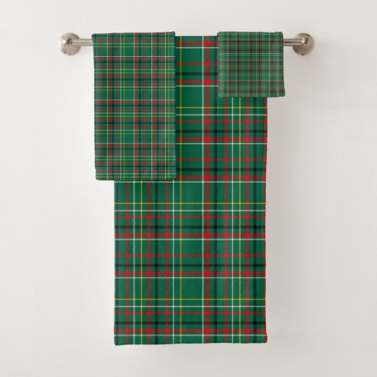 Kerst geruit groen patroon-23914 bad handdoek (Insitu)