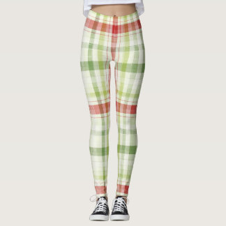 Kerst geruit in rood en groen leggings