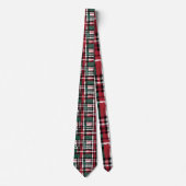 Kerst geruit in rood groen wit en zwart stropdas (Voorkant)