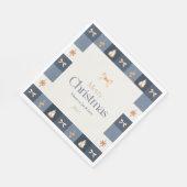 Kerst geruit papier servet (Hoek)