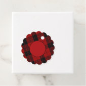 Kerst geruit patroon Red Buffalo Plaid Bedankjes Labels (In situ)