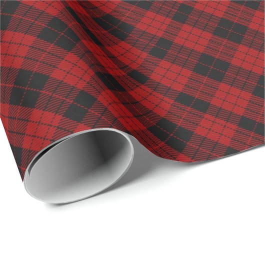 Kerst geruit patroon Red Buffalo Plaid Cadeaupapier (Rol Hoek)