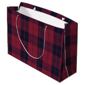 Kerst geruit patroon Red Buffalo Plaid Groot Cadeauzakje (Achterkant Gekanteld)