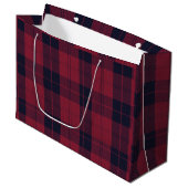 Kerst geruit patroon Red Buffalo Plaid Groot Cadeauzakje (Voorkant Gekanteld)