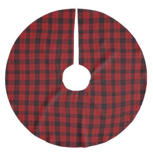 Kerst geruit patroon Red Buffalo Plaid Kerstboom Rok (Voorkant)