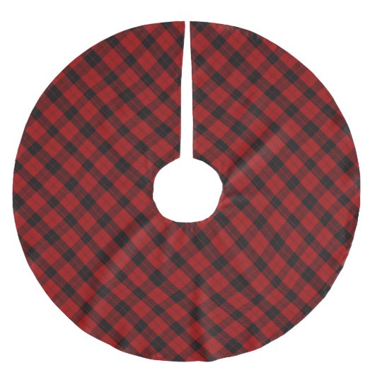 Kerst geruit patroon Red Buffalo Plaid Kerstboom Rok (Voorkant)