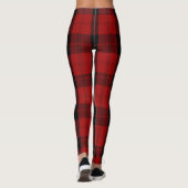 Kerst geruit patroon Red Buffalo Plaid Leggings (Achterkant)