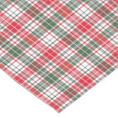 Kerst Geruit Schots rood en groen patroon Lange Tafelloper (Hoek)