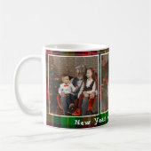 Kerst geruite foto's Koffie Mok (Links)