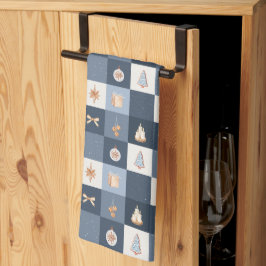 Kerst Geruite Keuken Handdoek