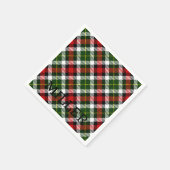 Kerst geruite NAAM Rood Groen Zwart Classic Servet (Hoek)