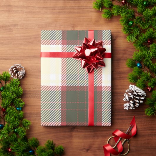 Kerst geruite patroon cadeaupapier (Feestdagen Geschenken)