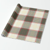 Kerst geruite patroon cadeaupapier (Uitgerold)