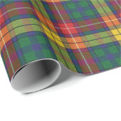 Kerst geruite rustieke klassieke vakantie rood gro cadeaupapier (Rol Hoek)