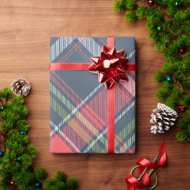 Kerst geruite Tartan Diagonal Wrapping Papier