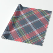 Kerst geruite Tartan Diagonal Wrapping Papier (Uitgerold)