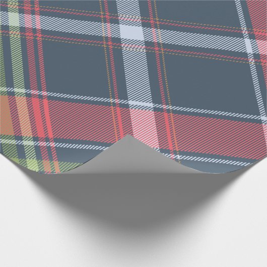 Kerst geruite Tartan Diagonal Wrapping Papier (Hoek)