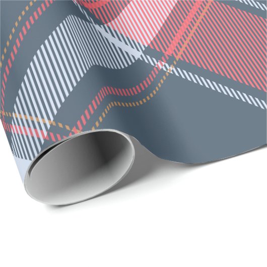 Kerst geruite Tartan Diagonal Wrapping Papier (Rol Hoek)