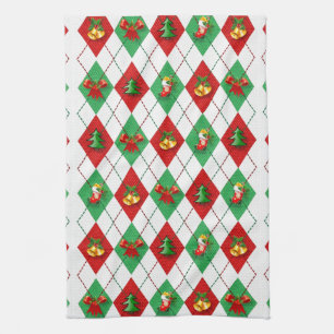 kerst geruite tartan keukendoek theedoek