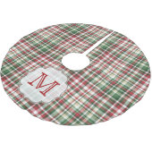 Kerst geruite Tartan Monogram Initiaal boomrok Kerstboom Rok (Gekanteld)