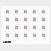 Kerst Geschenk | Ik ben zo'n Elfen Kerstman Vierkante Sticker (Vel)