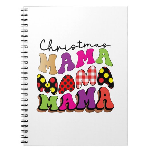 Kerst Geschenk Kerstmis Mama Mama Notitieboek (Voorkant)