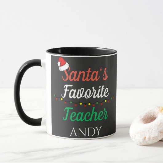 Kerst Geschenk Waardering Voor Leraar Kerstmis Dan Mok (Met donut)