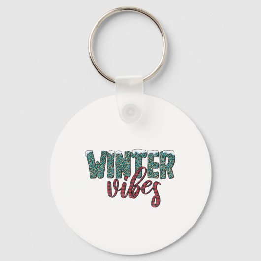 Kerst Geschenk Winter Sfeer Sleutelhanger (Voorkant)