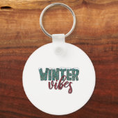 Kerst Geschenk Winter Sfeer Sleutelhanger (Voorkant)