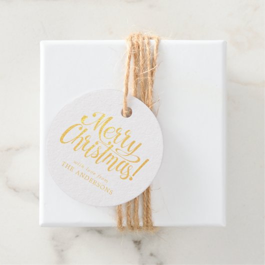 Kerst Geschenklabel Goud Bedankjes Labels (Met doos)