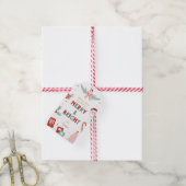 Kerst Geschenklabels voor Leraren: Merry & Bright Cadeaulabel (Met Touw)