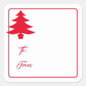 Kerst Geschenklabelstickers Vierkante Sticker (Voorkant)