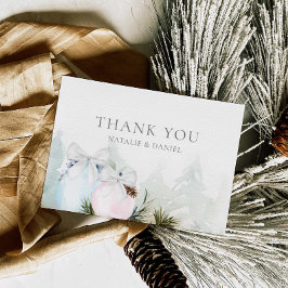 Kerst Geslacht onthullen Baby shower Bedankkaart