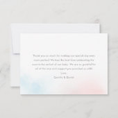 Kerst Geslacht onthullen Baby shower Bedankkaart (Achterkant)