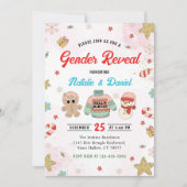 Kerst Geslacht onthullen Baby shower Kaart (Voorkant)