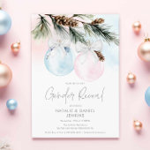 Kerst Geslacht onthullen Baby shower Uitnodiging