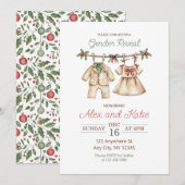 Kerst geslacht onthult bewerkbare uitnodiging (Voorkant / Achterkant)