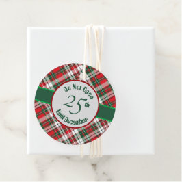 Kerst gespeeld met Bright Do Not Open Bedankjes Labels