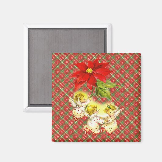 Kerst gespeeld met engelen magneet (Voorkant / Achterkant)