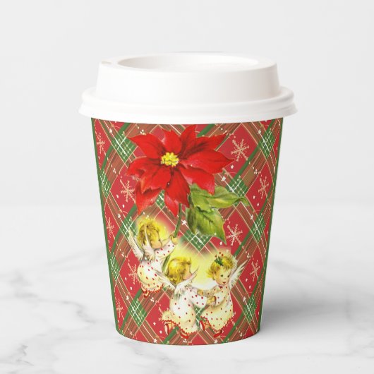 Kerst gespeeld met engelen papieren bekers