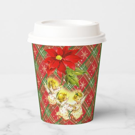 Kerst gespeeld met engelen papieren bekers (Voorkant)