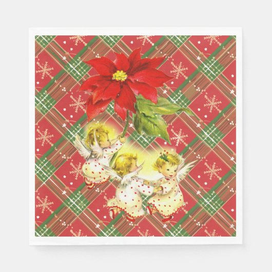 Kerst gespeeld met engelen servet (Voorkant)