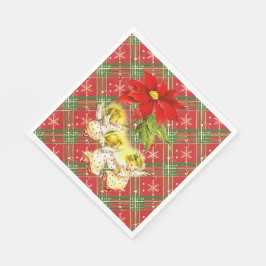 Kerst gespeeld met engelen servet (Hoek)