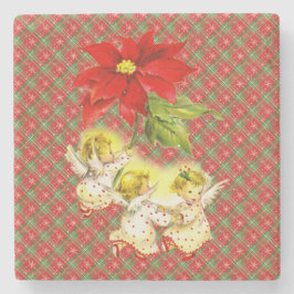 Kerst gespeeld met engelen stenen onderzetter