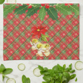 Kerst gespeeld met engelen theedoek (Gevouwen)