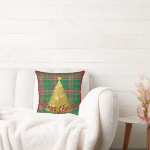 Kerst gespeeld met gouden boom kussen