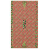 Kerst gespeeld rood, groen, met gouden sterren tafelkleed (Voorkant)