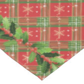 Kerst gespeeld rood, groen, met gouden sterren tafelkleed (Gekanteld)