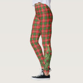 Kerst Gespeeld Rood, Groen, Wit met Boom Leggings (Links)