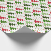 Kerst, gestileerd bos, heldere kerstbomen cadeaupapier (Hoek)